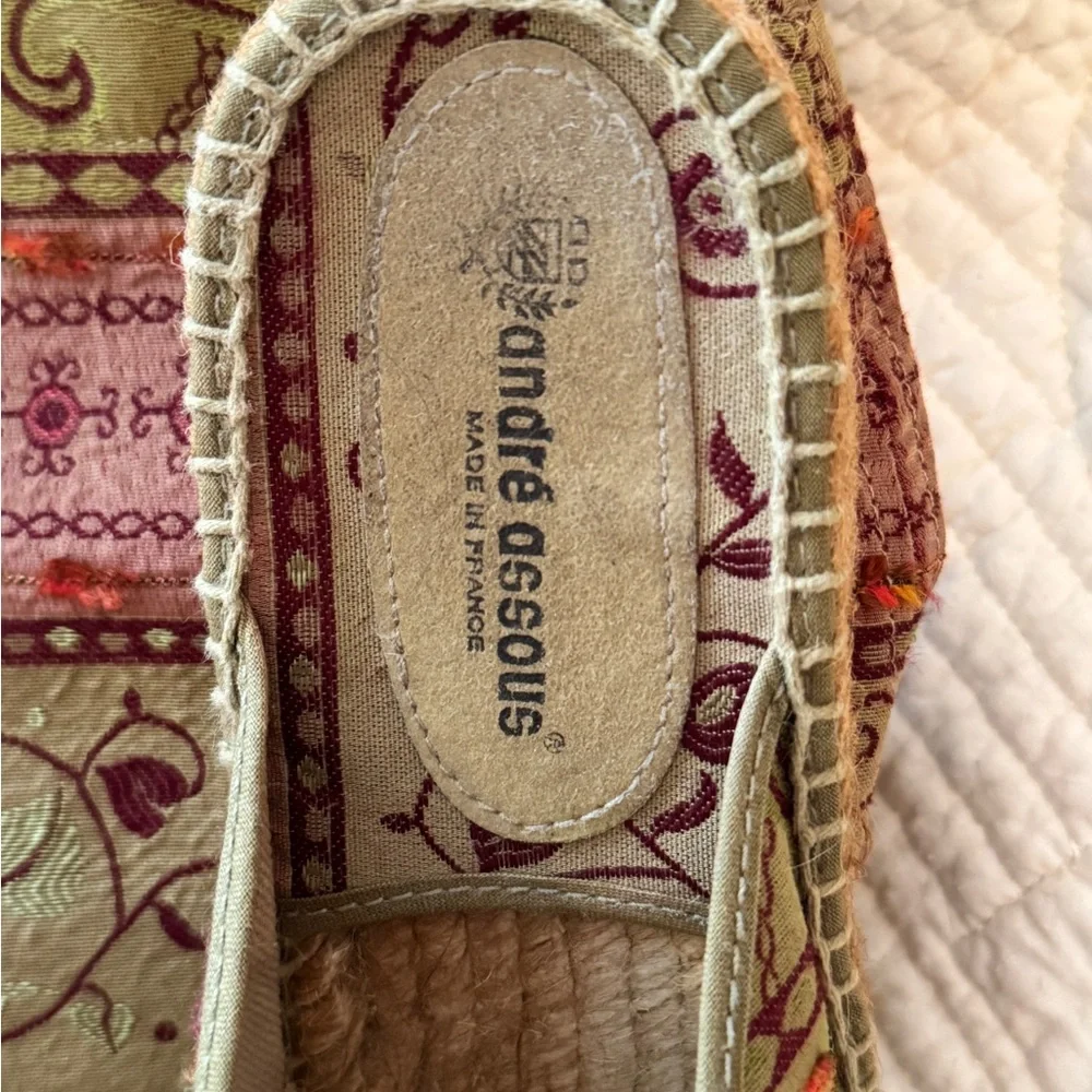 Andre Assous shoulder bag and Espadrilles Wedges size 38/ 7.5 Textile